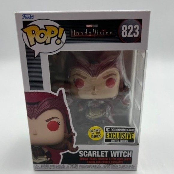 Funko Pop Marvel Scarlet Witch 823 Glows in the Dark Exclusive Limited Edition - Picture 3 of 8